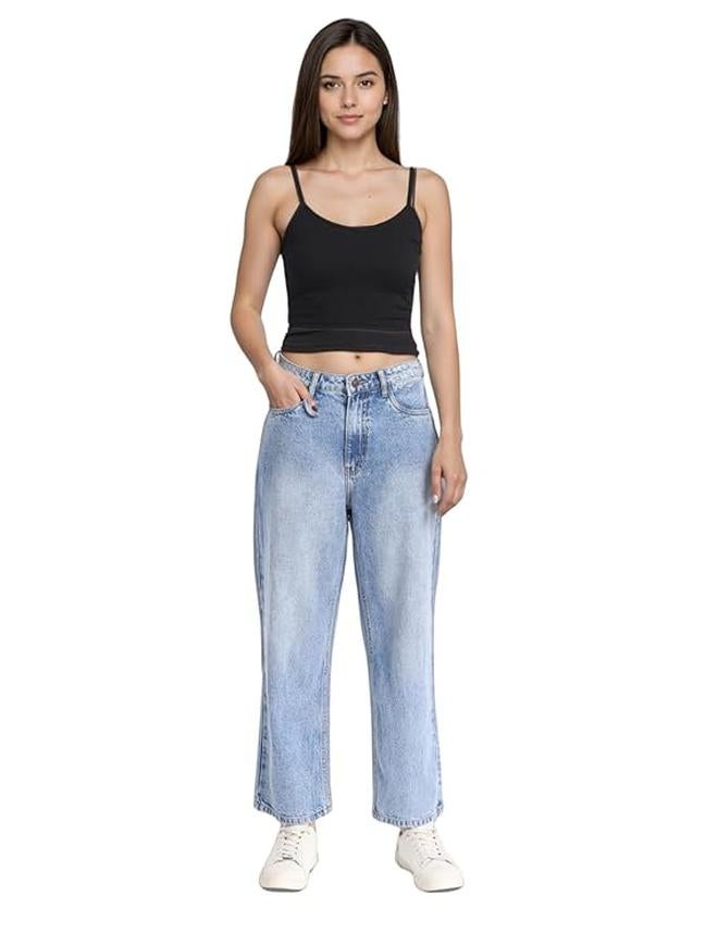 inkd جينز نسائي مريح - متوسط الارتفاع | 100٪ قطن | جينز للنساء - Image 4